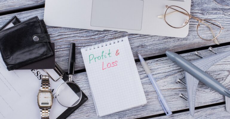 Profit and loss concept.